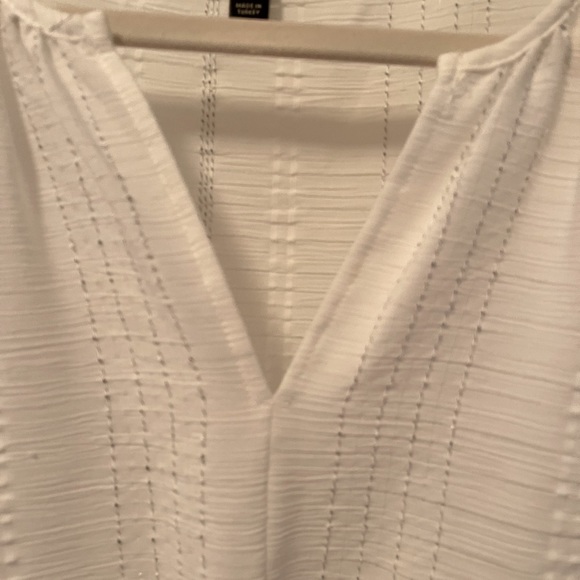 Banana Republic white/silver top. - Picture 3 of 4